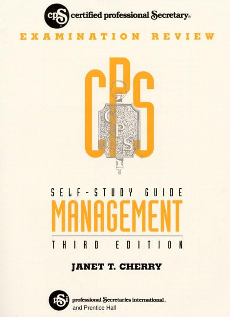 Self Study Guide for Cps: Exam Review for Management