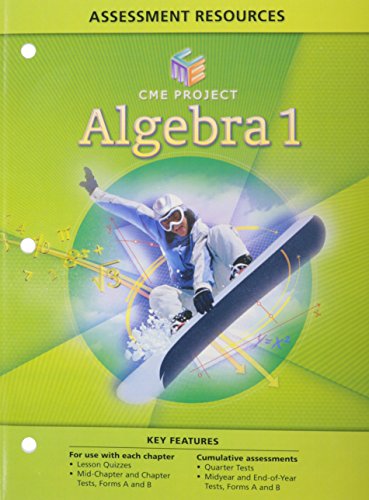 CENTER FOR MATHEMATICS EDUCATION PROJECT ALGEBRA 1 ASSESSMENT RESOURCES - BLACKLINE MASTERS