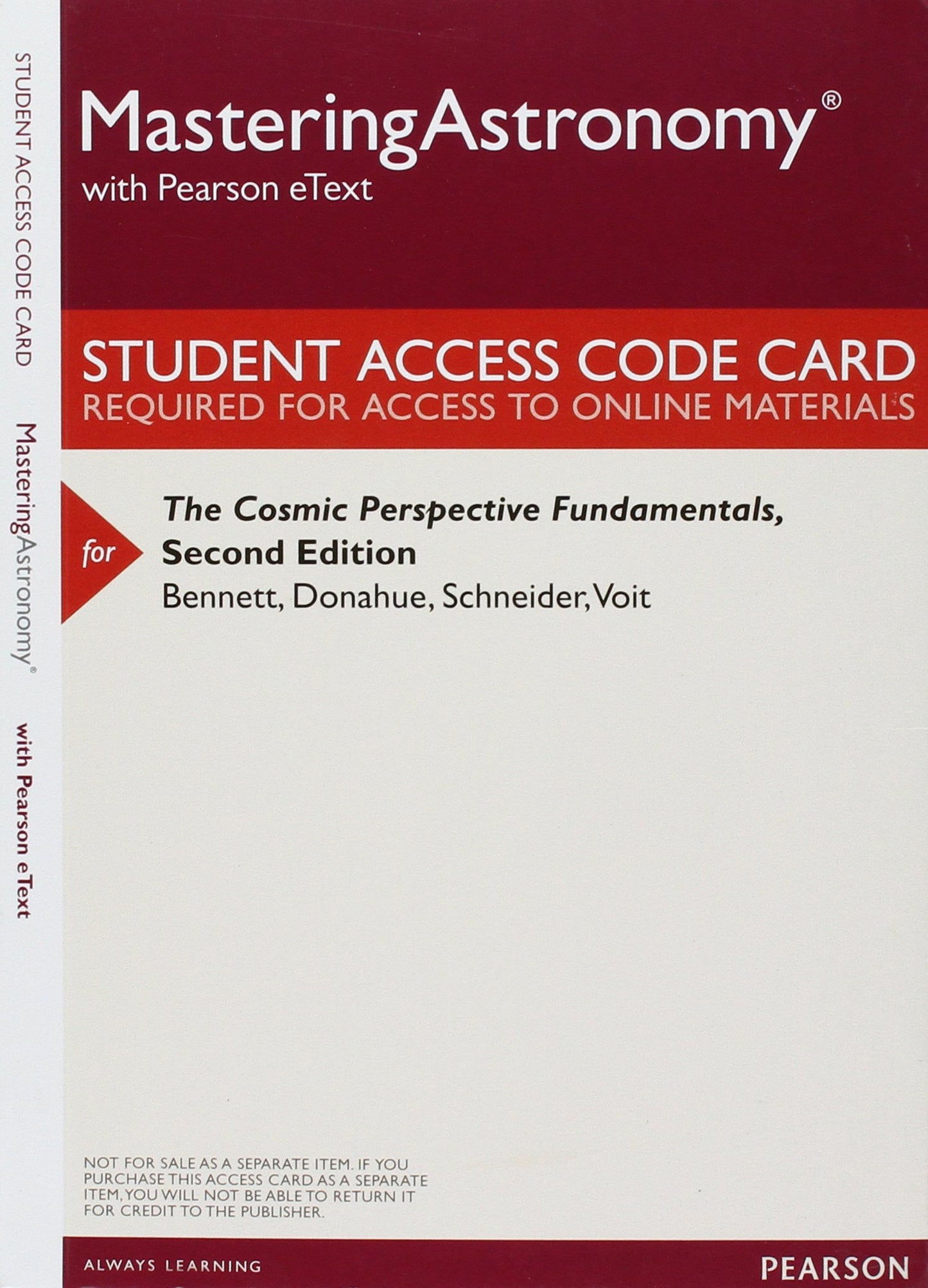 MaSteringAstronomy with Pearson eText - Valuepack Access Card - for the Cosmic Perspective Fundamentals