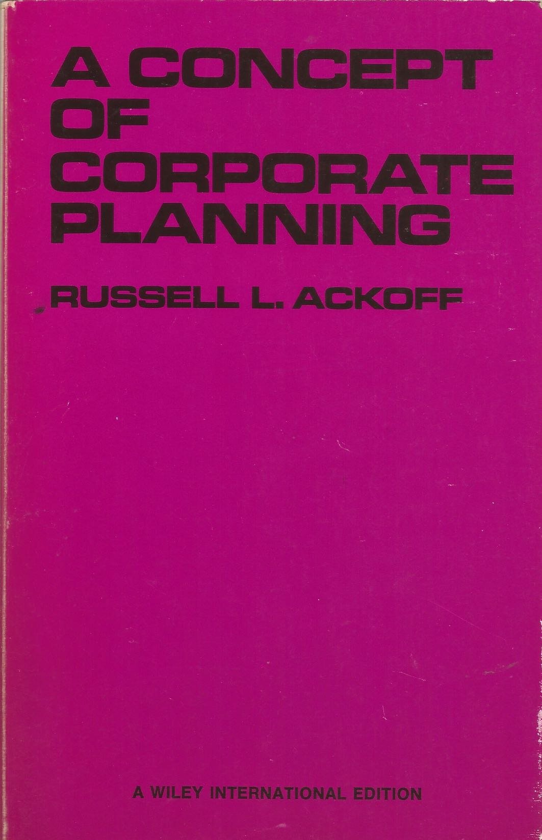 A concept of corporate planning,