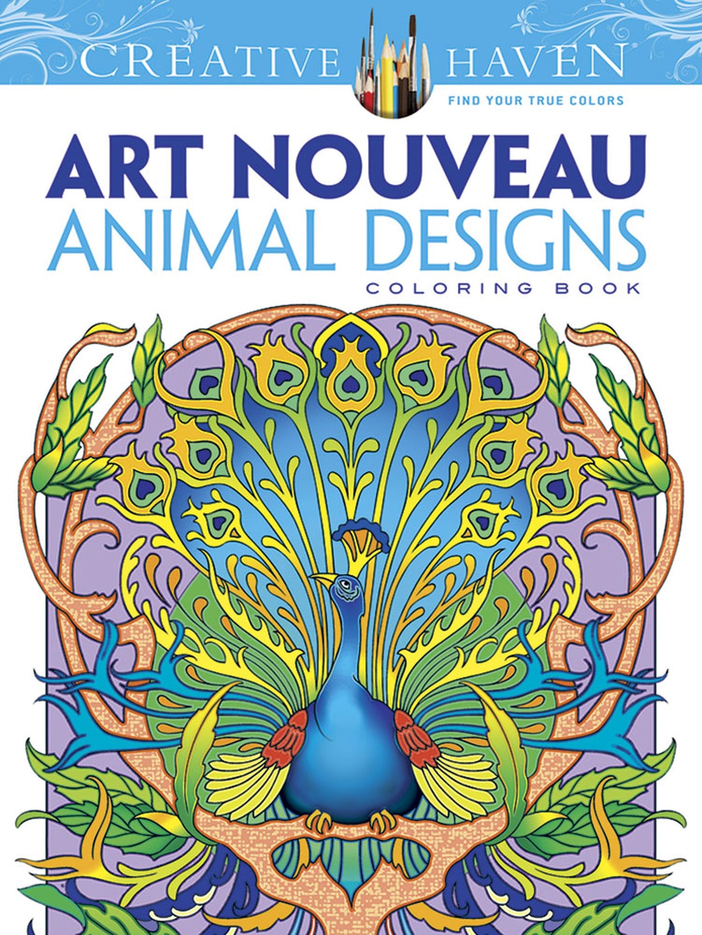 Dover Creative Haven Art Nouveau Animal Designs Coloring Book (Adult Coloring Books: Animals)