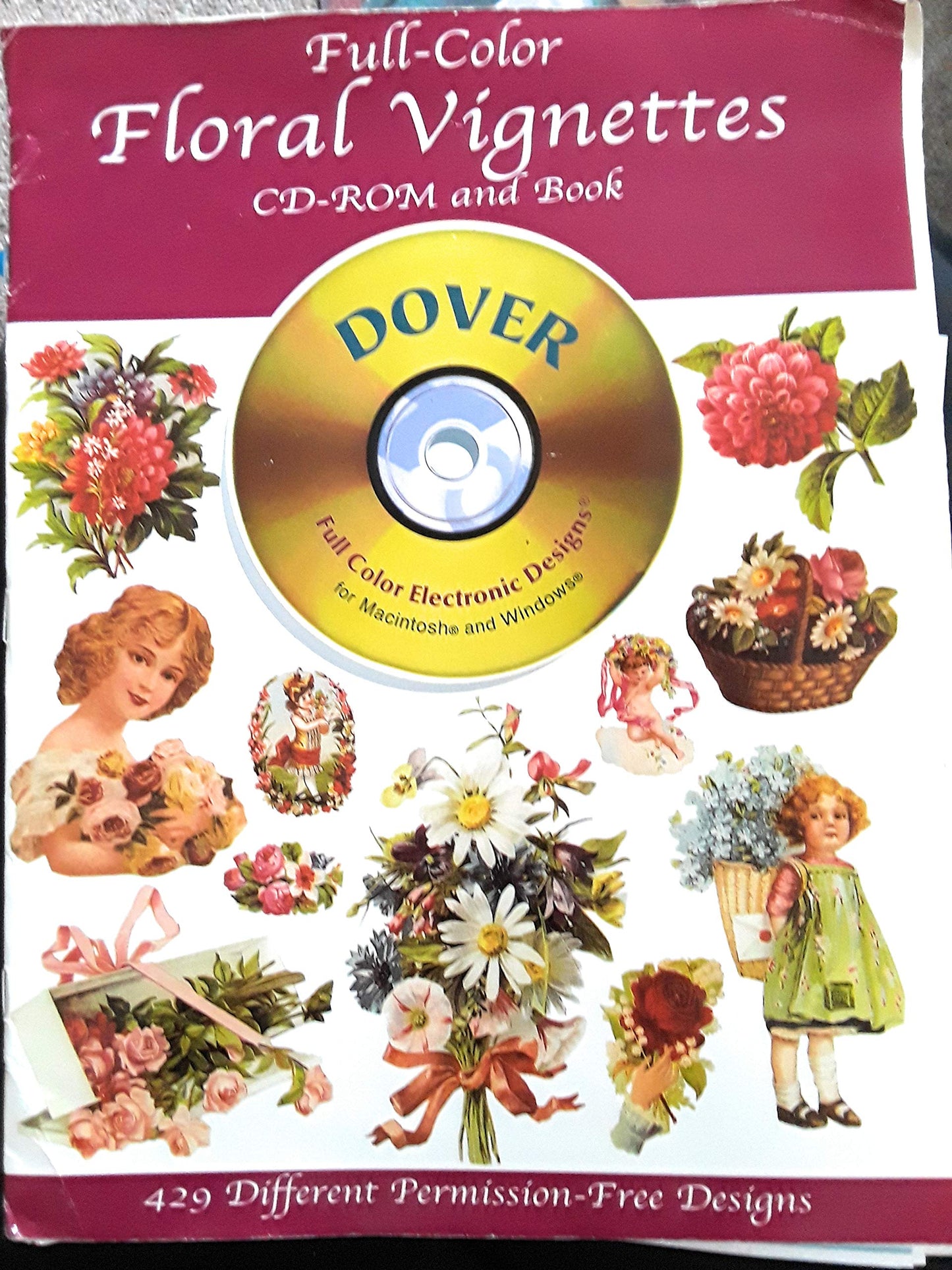 Full-Color Floral Vignettes CD-ROM and Book