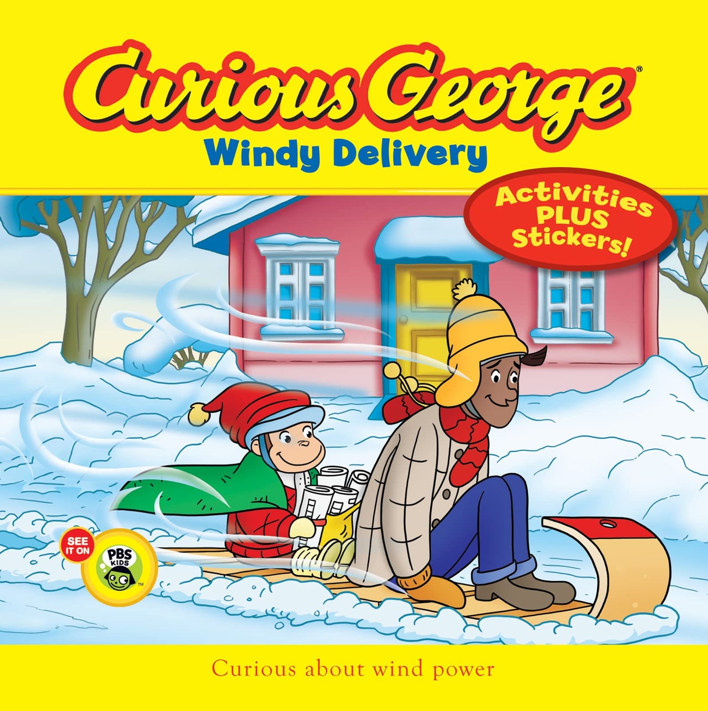 Curious George Windy Delivery (CGTV 8x8 W/Stickers)