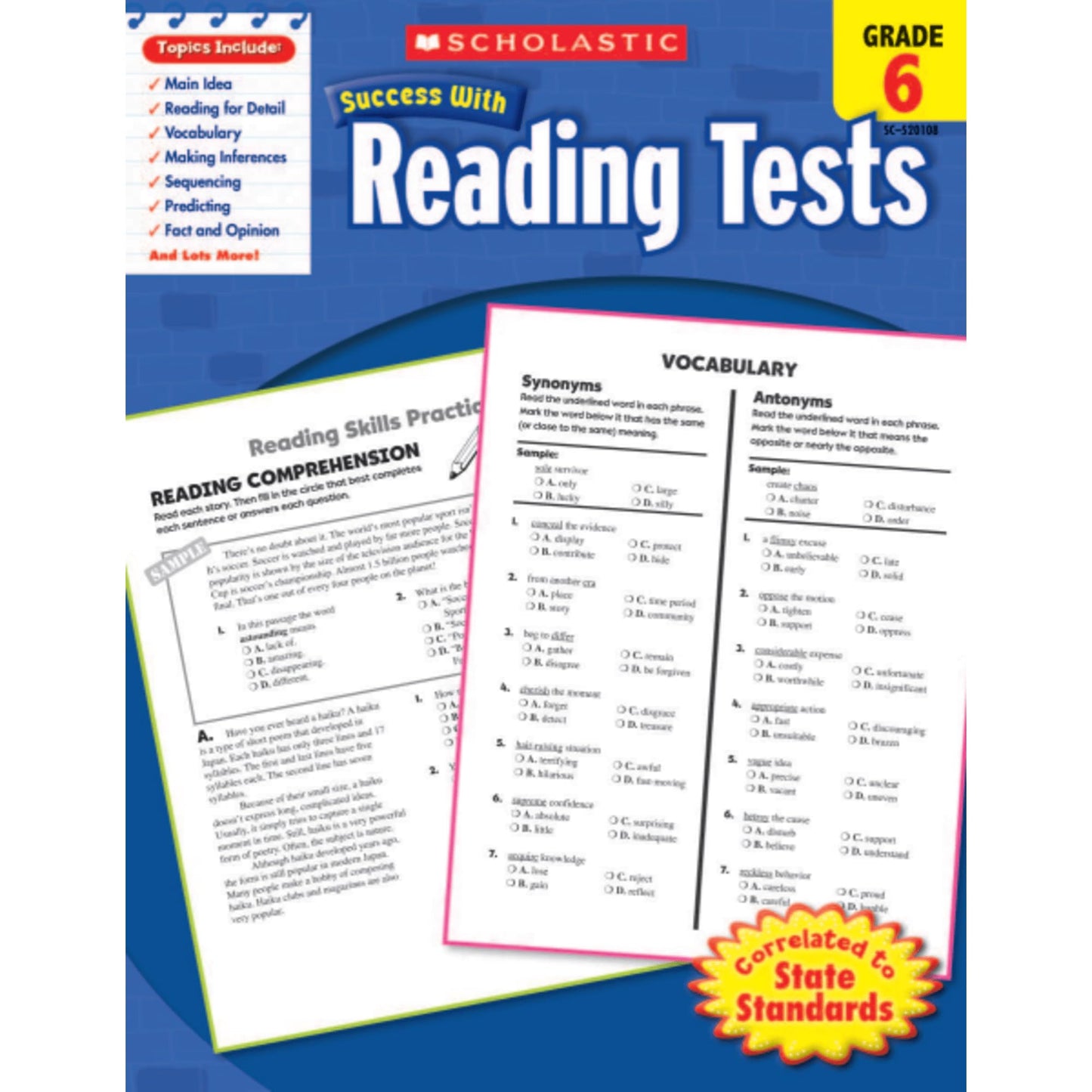 Scholastic Success With Reading Tests: Grade 6