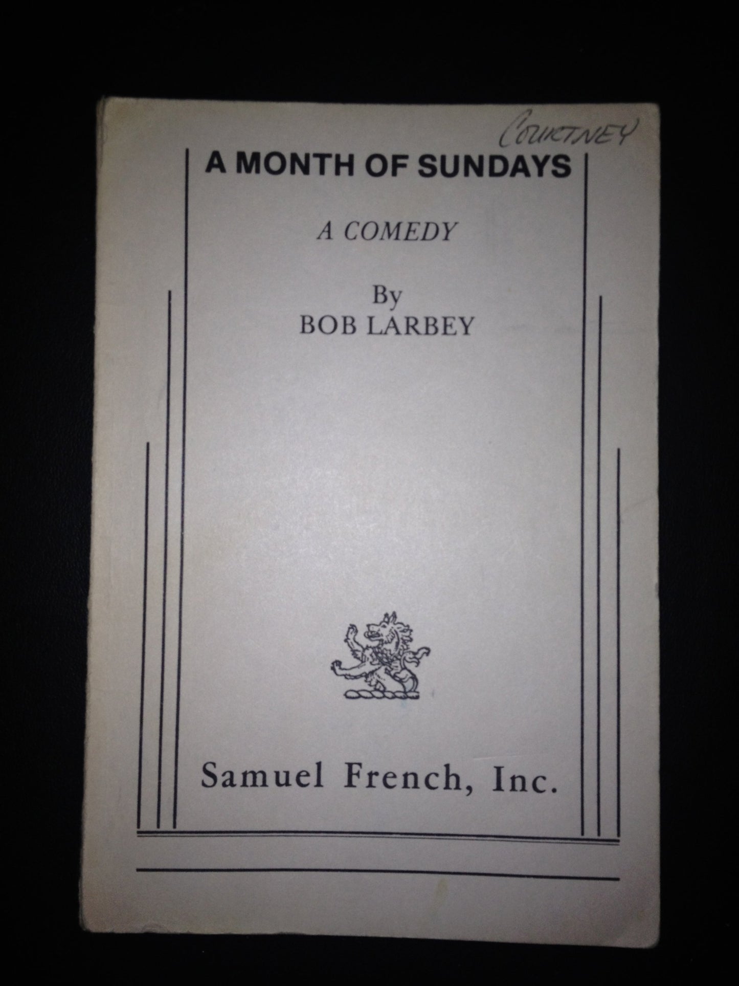 A month of Sundays: A comedy