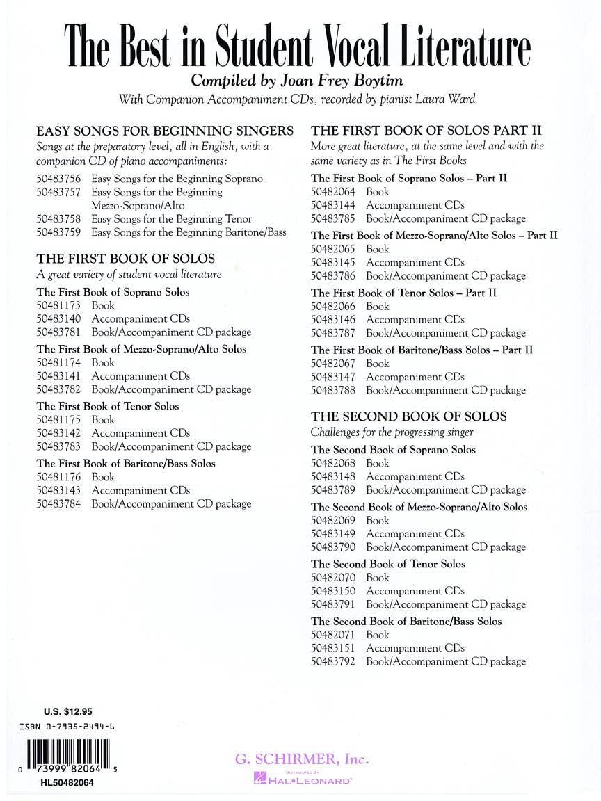 The First Book of Soprano Solos - Part II