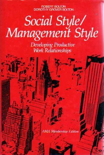 Social Style / Management Style - Developing Productive Work Relationships
