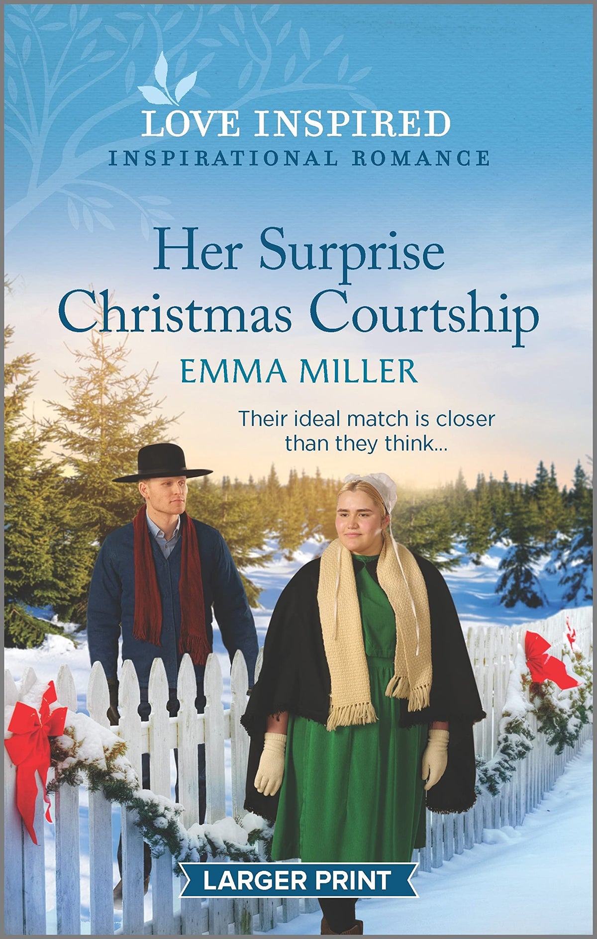 Her Surprise Christmas Courtship: A Holiday Romance Novel (Seven Amish Sisters, 1)