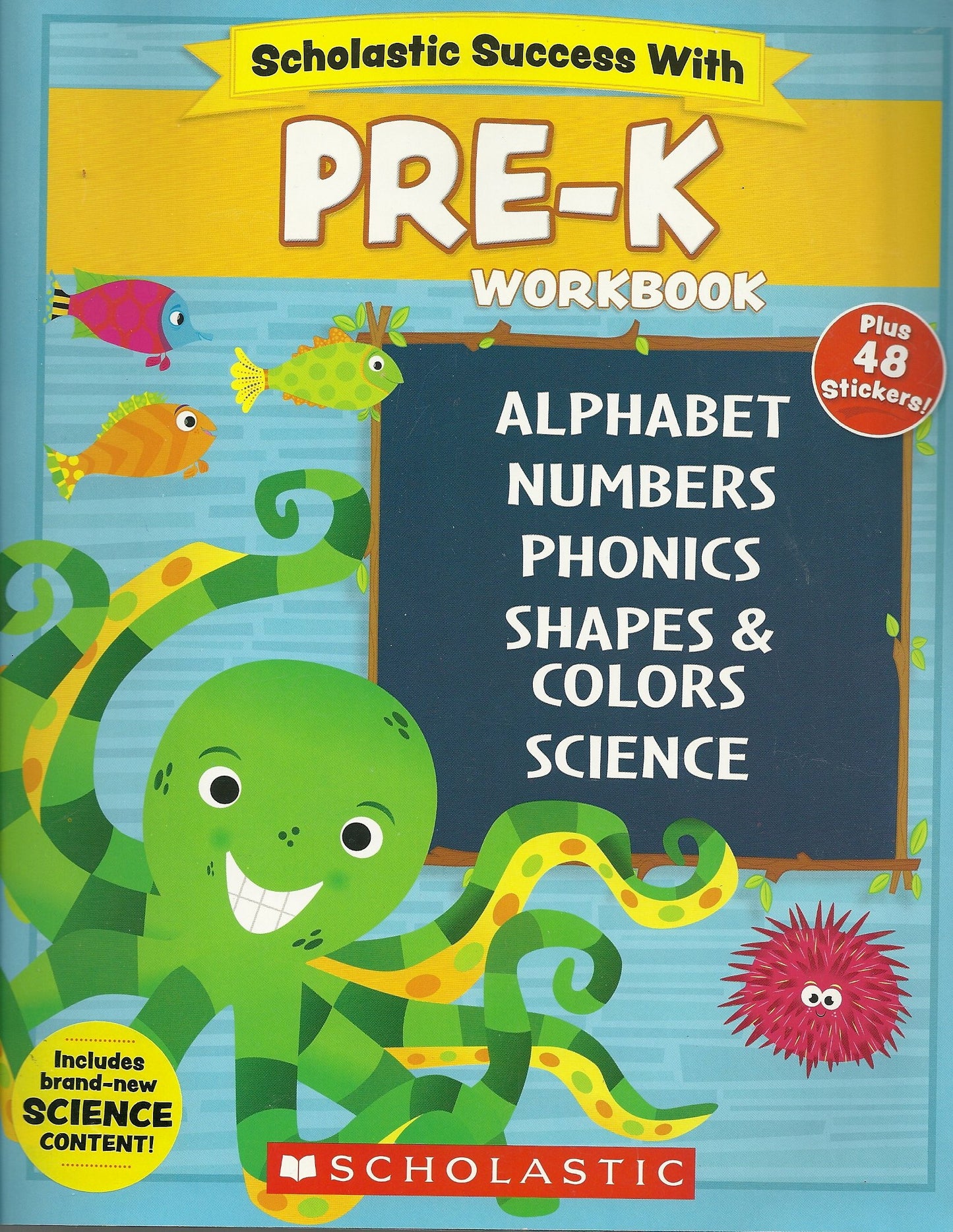 Scholastic - Kindergarten Workbook with Motivational Stickers (Pre-K)