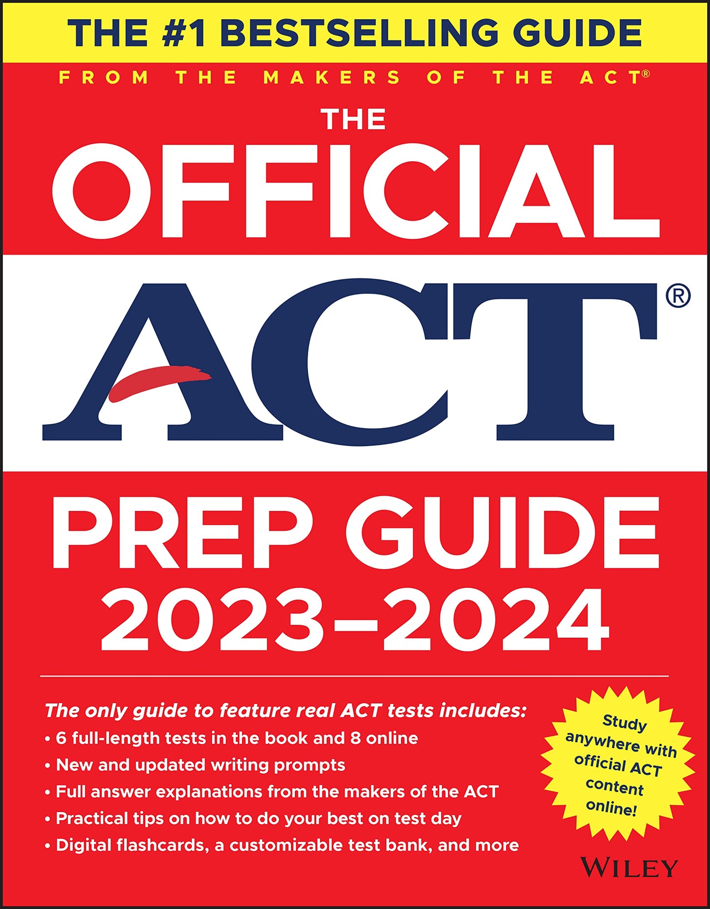 The Official ACT Prep Guide 2023-2024: Book + 8 Practice Tests + 400 Digital Flashcards + Online Course