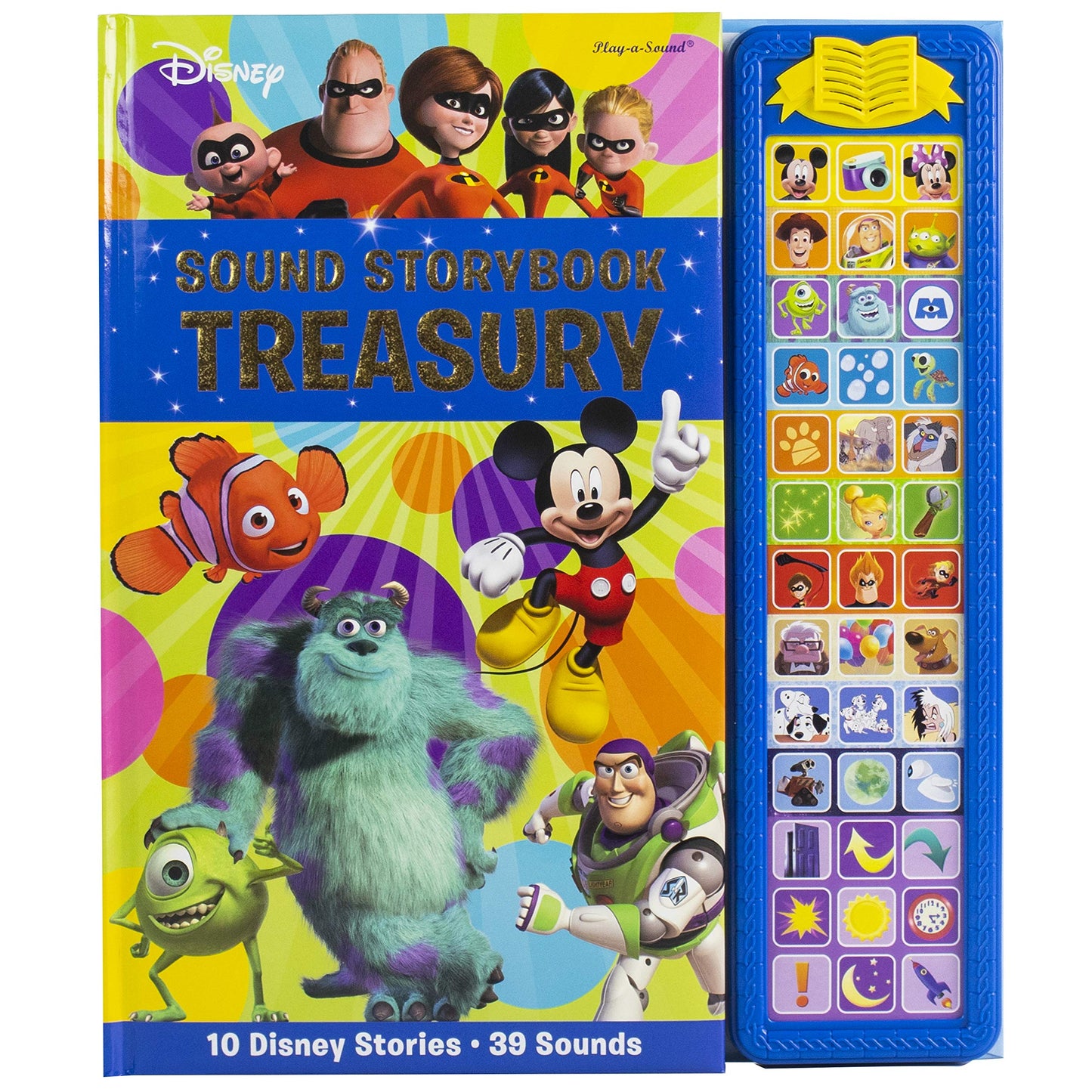 Disney Mickey Mouse, Minnie, Toy Story, and More! - Sound Storybook Treasury Board Book 39-Button Sound Book - PI Kids