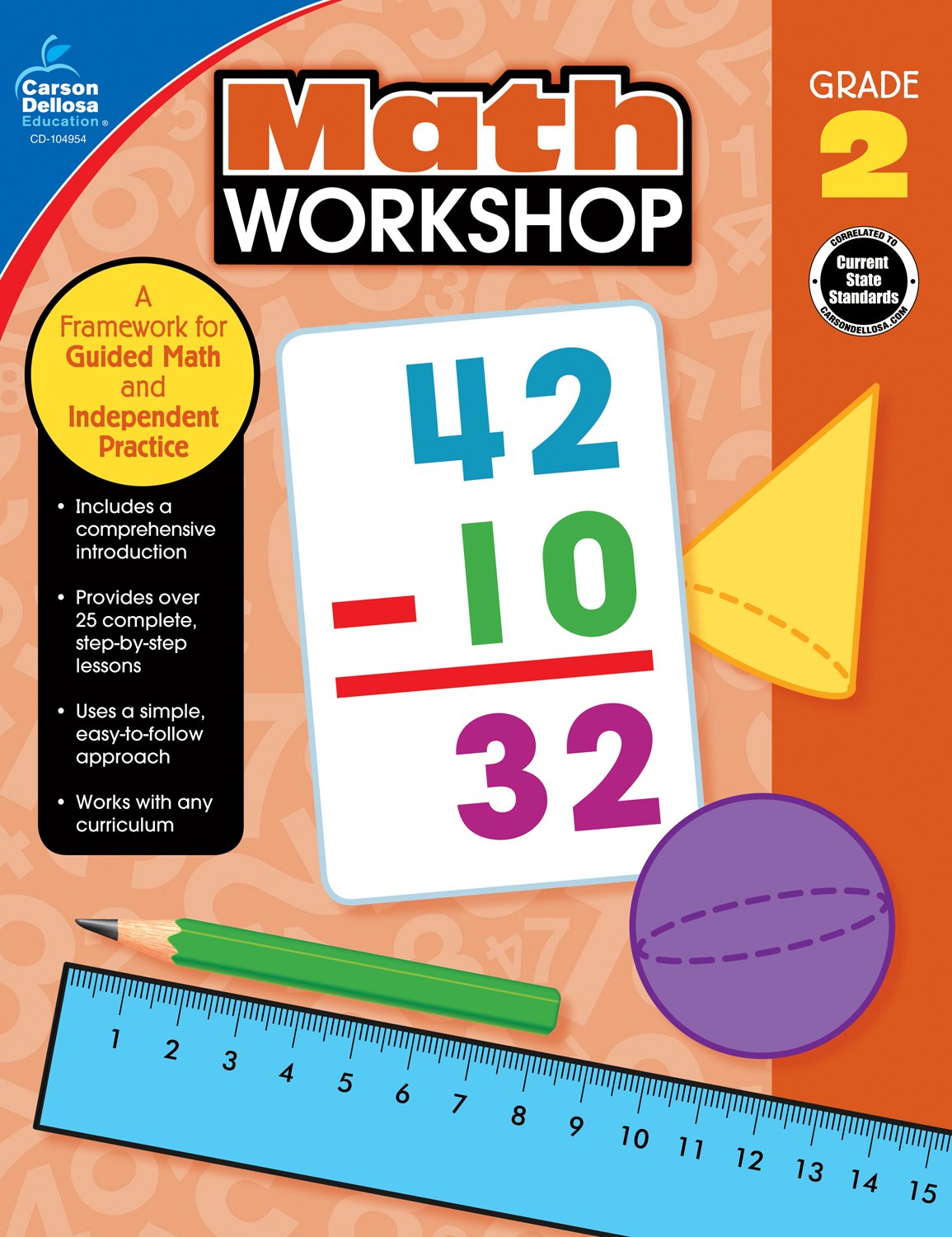 Carson-Dellosa Math Workshop Resource Book, Grade 2