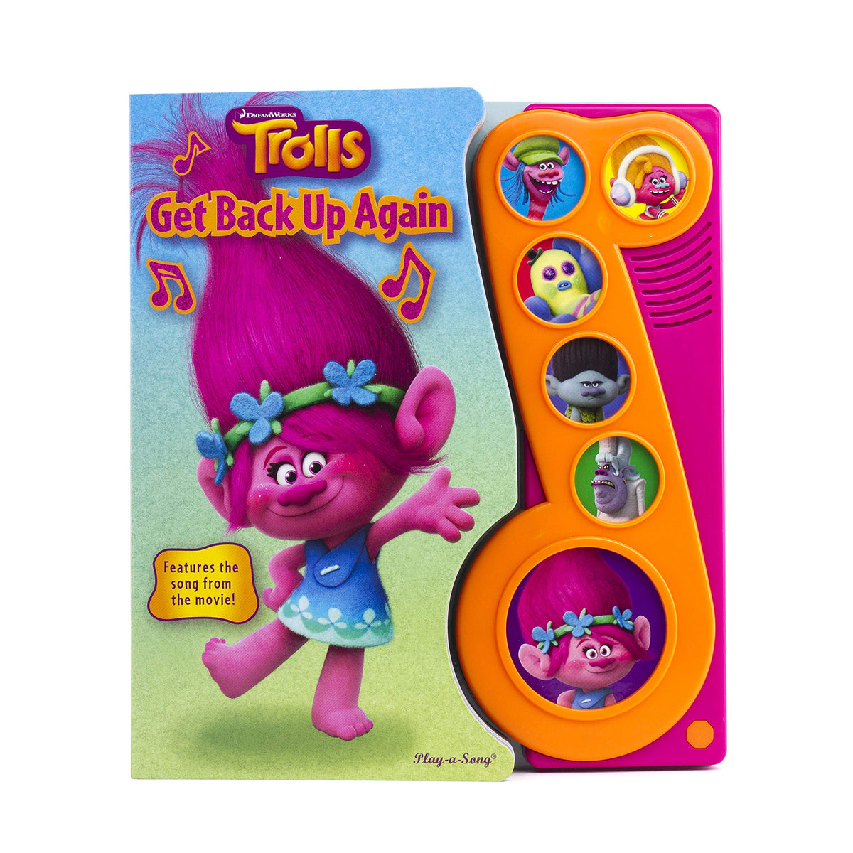 DreamWorks Trolls - Get Back Up Again Little Music Note Sound Book - Play-a-Song - PI Kids