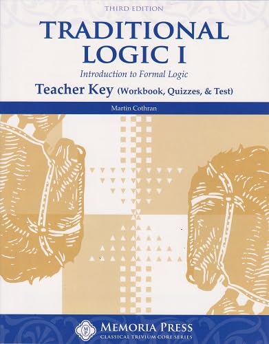 Traditional Logic 1 Teacher's Key 3rd Edition
