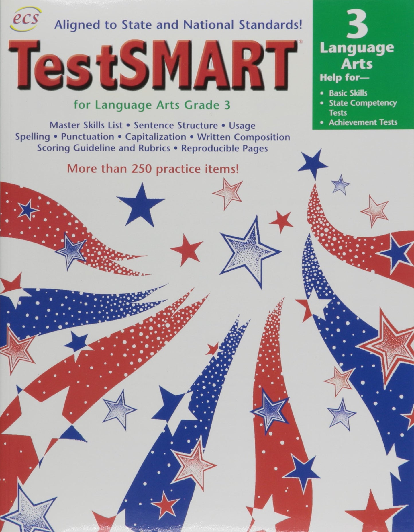 TestSMART for Language Arts Grade 3: Help for Basic Language Arts Skills, State Competency Tests, Achievement Tests