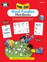 Fold and Say: Word Families Mini-books with CD-ROM