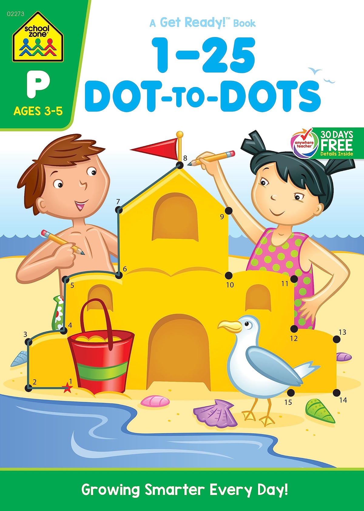 SCHOOL ZONE - NUMBERS 1-25 DOT-T