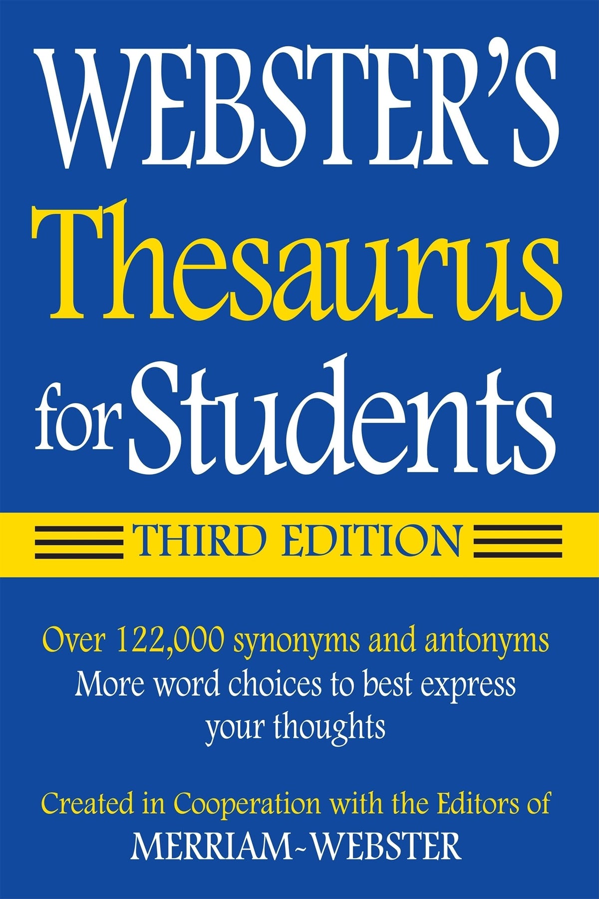 Webster's Federal Street Press Thesaurus for Students, 3rd Edition, Paperback, Grades 6 and Up, 352 Pages