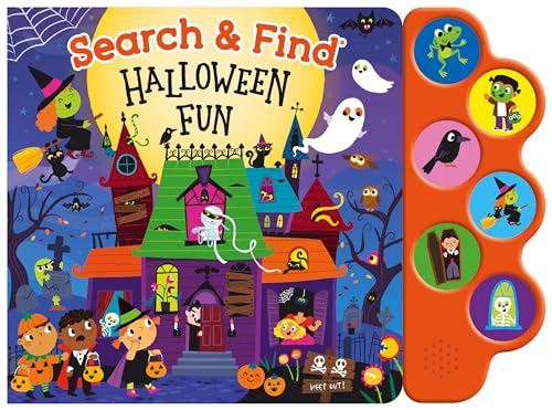 Search & Find: Halloween Fun Sound Book - Search for Ghostly Ghouls, Creepy Creatures, Eerie Objects and More, Ages 2 and Up - 6-Button Sound Book