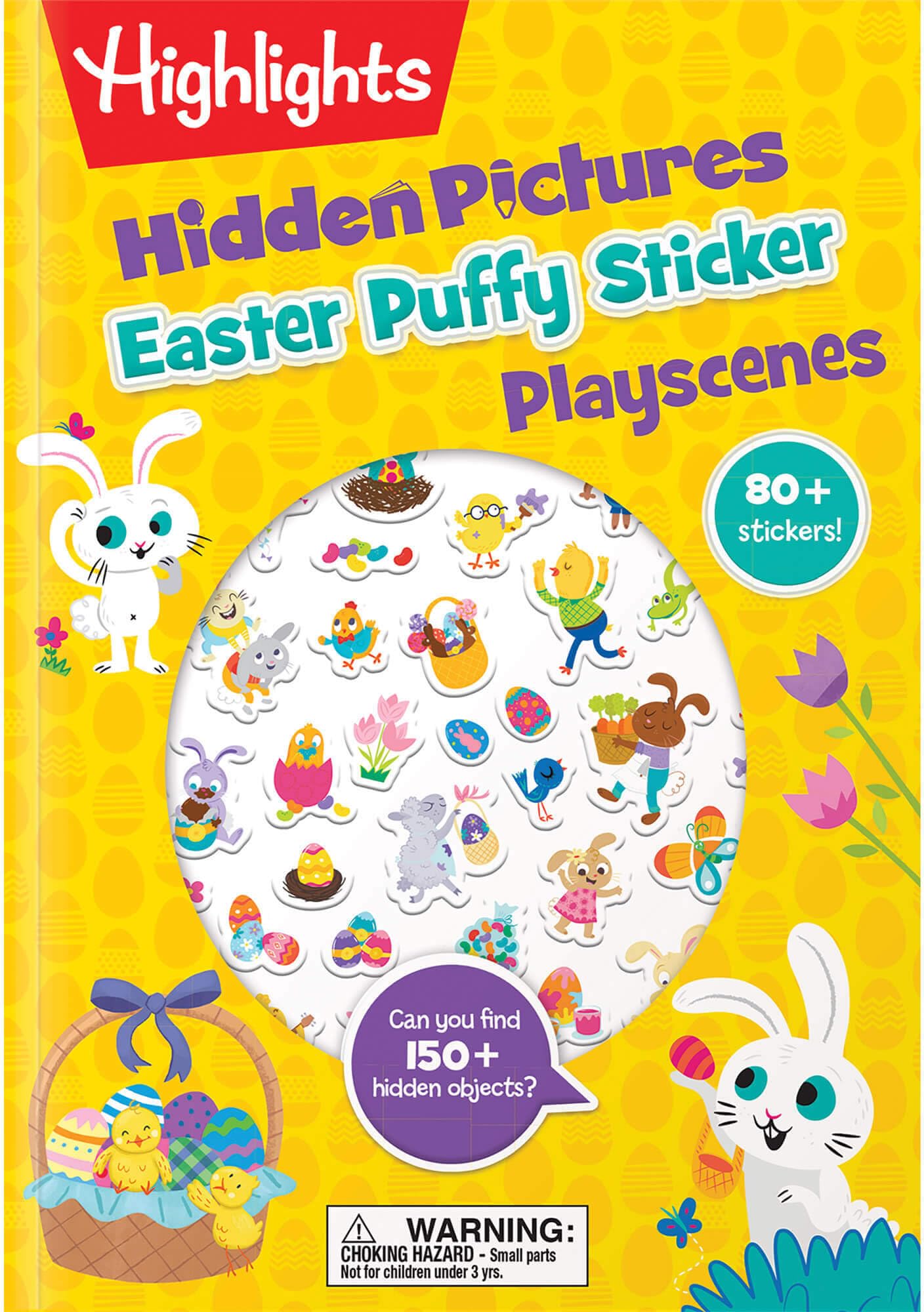Easter Hidden Pictures Puffy Sticker Playscenes: Pictures Easter Activity Book with Over 50 Kids Stickers, Perfect Easter Present for Kids 3-6 (Highlights Puffy Sticker Playscenes)