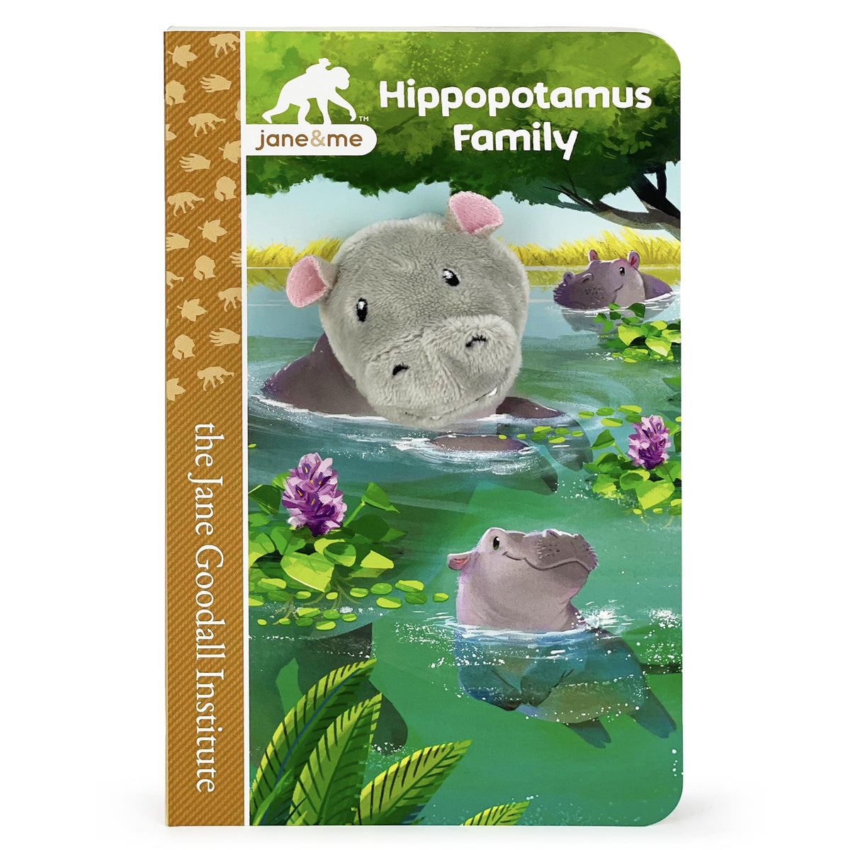 Hippopotamus Family: A Jane & Me Finger Puppet Board Book for Toddlers (Jane Goodall Institute) (Jane & Me: Jane Goodall Institute Children's Tall Interactive Finger Puppet Board Book)