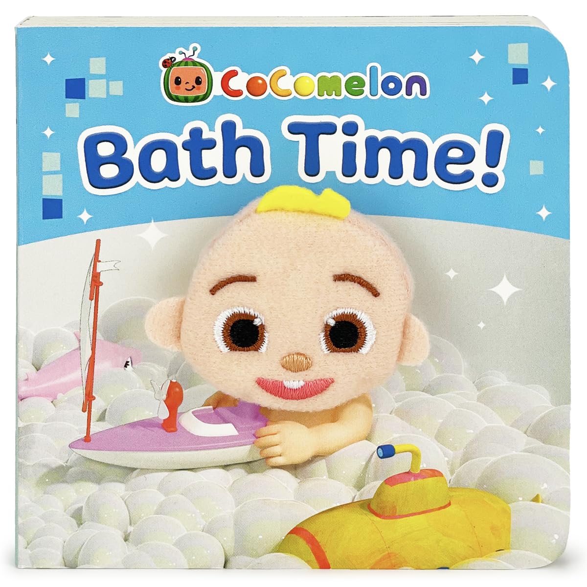 CoComelon Bath Time! Children's Finger Puppet Board Book Ages 0-4