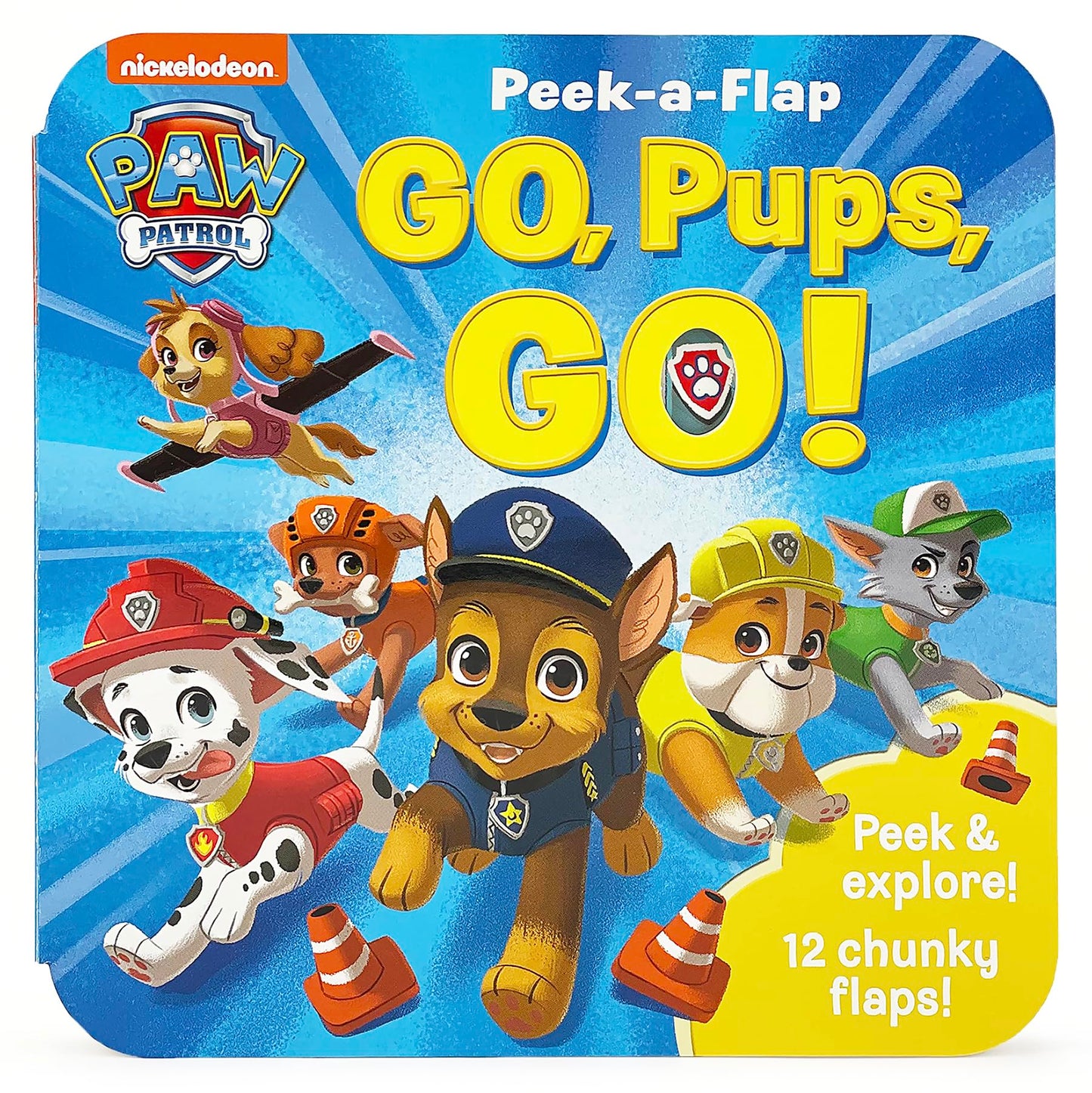 Peek-a-Flap Paw Patrol Go, Pups, Go! A Children’s Lift-a-Flap Board Book for Little Paw Patrol Lovers; Chase and Friends Interactive Adventure