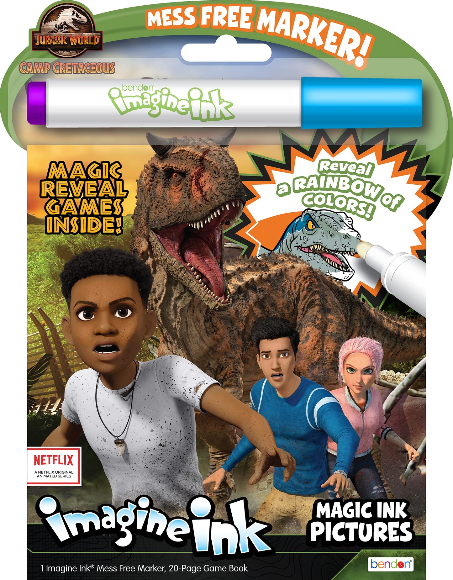 Bendon Jurassic World Coloring Book (Imagine Ink, Mess Free)