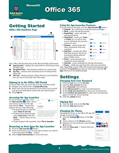 Office 365 Quick Source Reference Guide