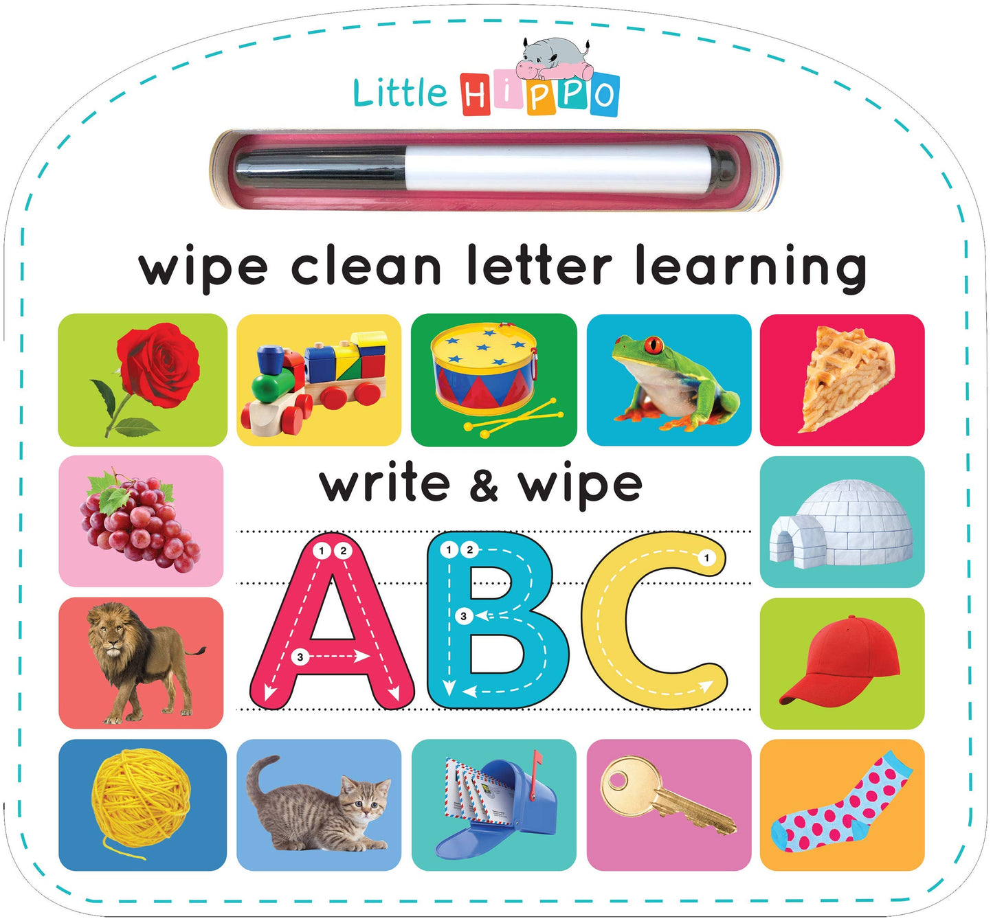 Write & Wipe ABC - Children's Novelty Learning Board Book - Wipe Clean - Alphabet - Educational (Wipe Clean First Skills Learning Series: Includes Dry-Erase Marker)