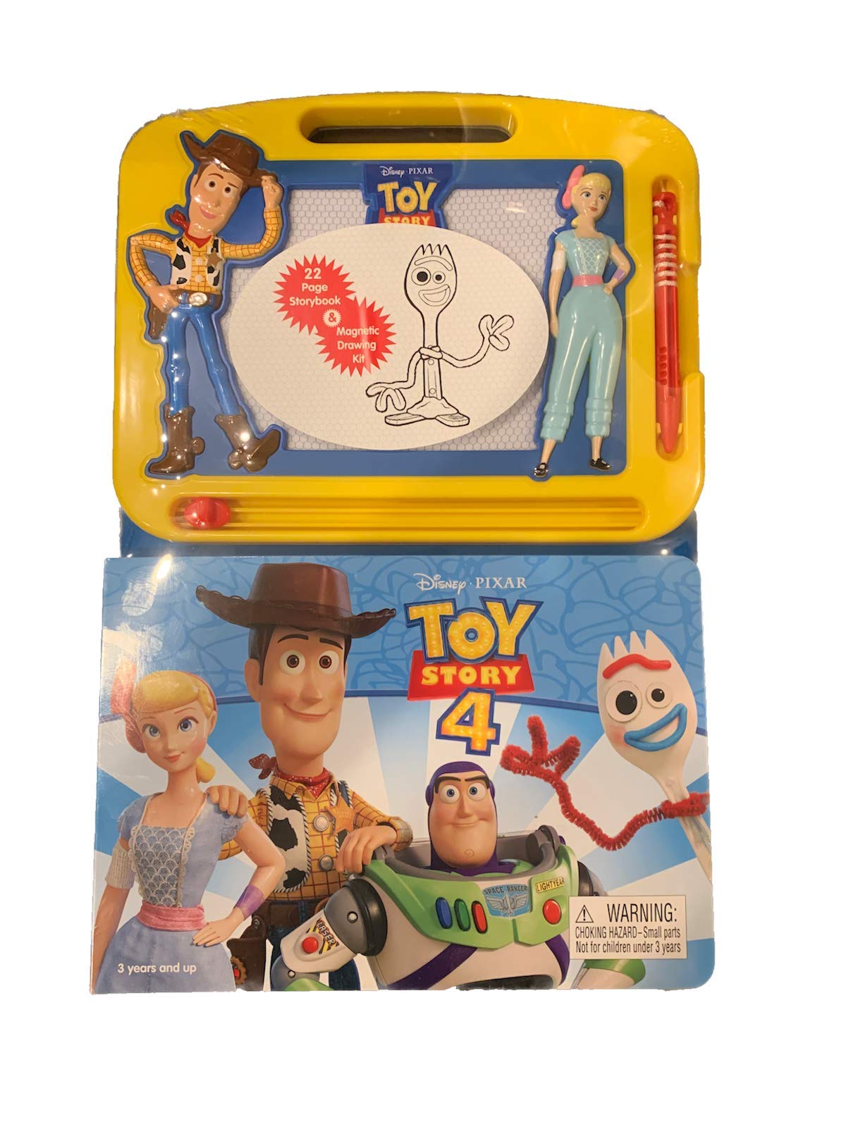 Disney Learning Etch Magnetic Board and Book Combo w/ 22 Page Story Book & Magnetic Drawing Kit, 3 Years and Up, Its Easy and Fun Toy Story 4 Learn to Draw