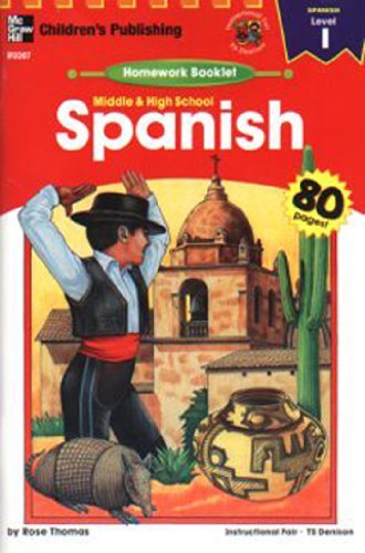 FRANK SCHAFFER PUBLICATIONS HOMEWORK BOOKLET SPANISH 1 MID/HSLEVEL 1 MIDDLE/HIGH SCHOOL