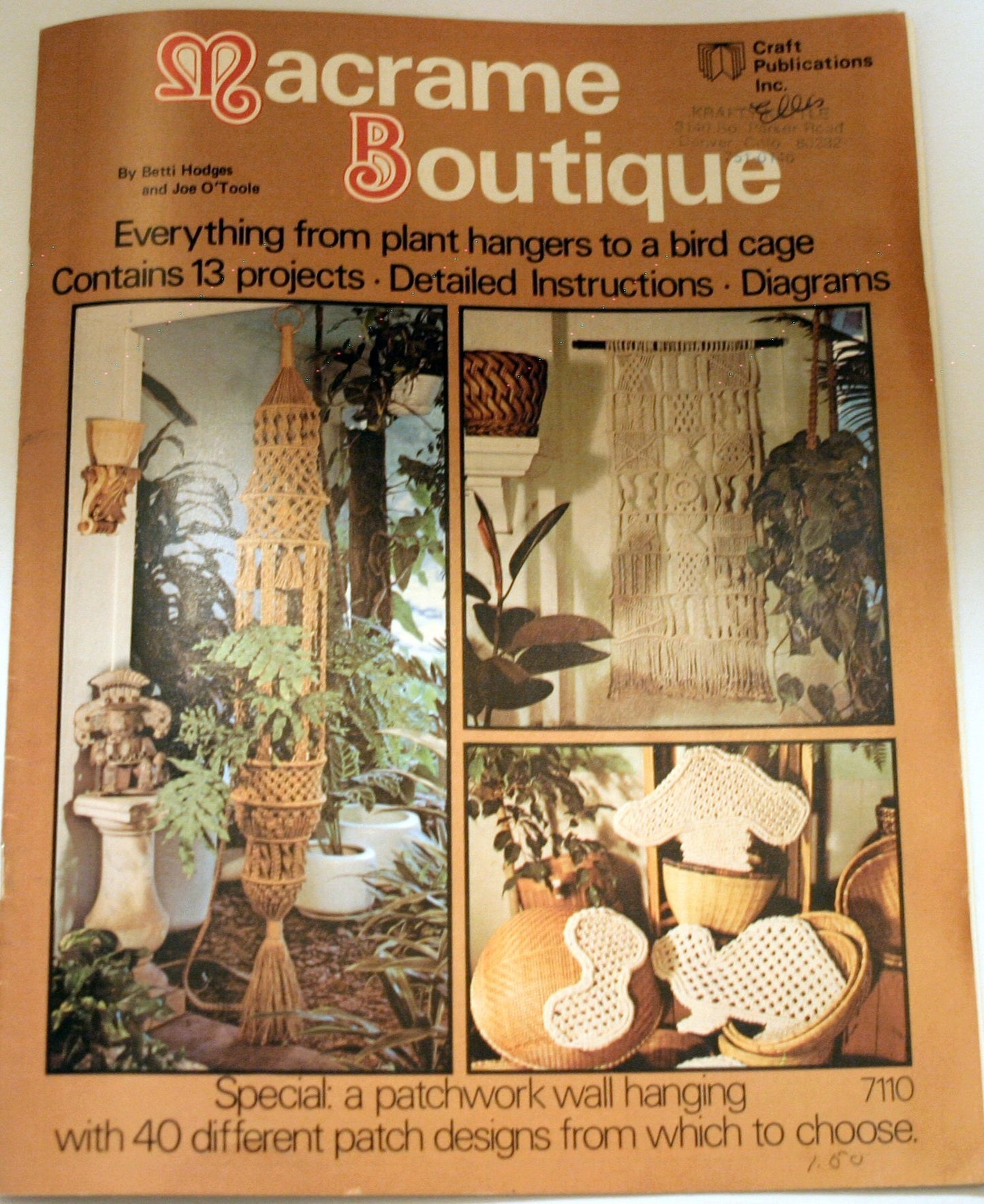 Macrame Boutique: Everything From Plant Hangers to a Bird Cage (Contains 13 Projects, Detailed Instructions, Diagrams, 7110)