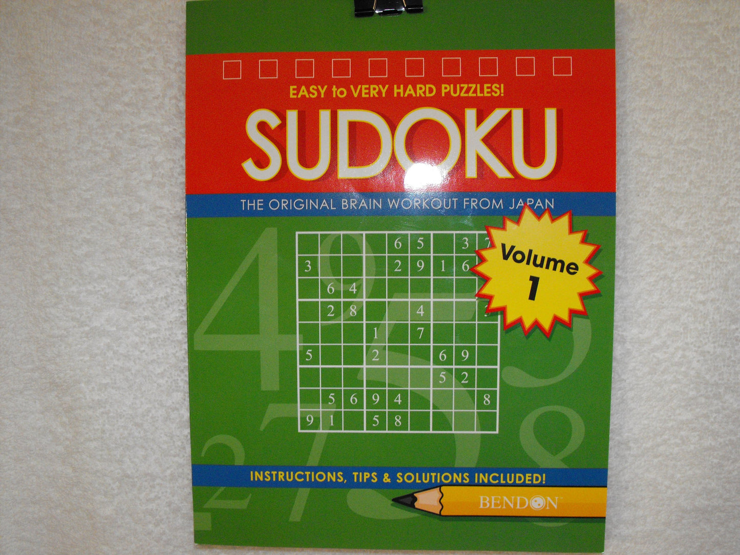Sudoku Puzzle Bk Vol. 1&2,Bendon Publishing,7915