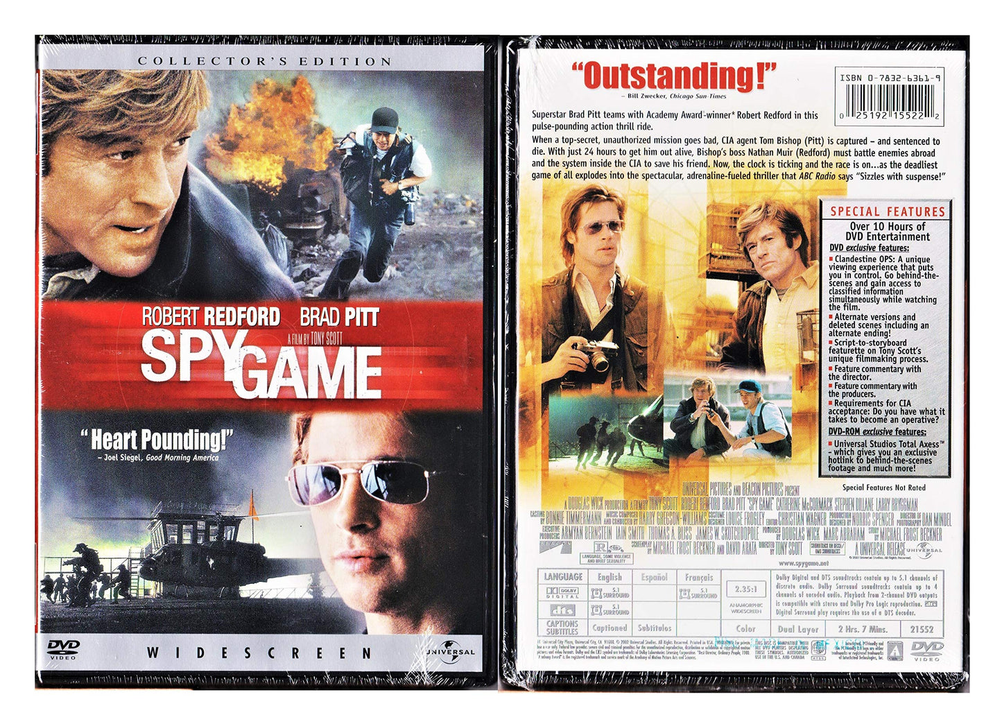 Spy Game (DVD, 2002, Widescreen; Collector's Edition) Brand New