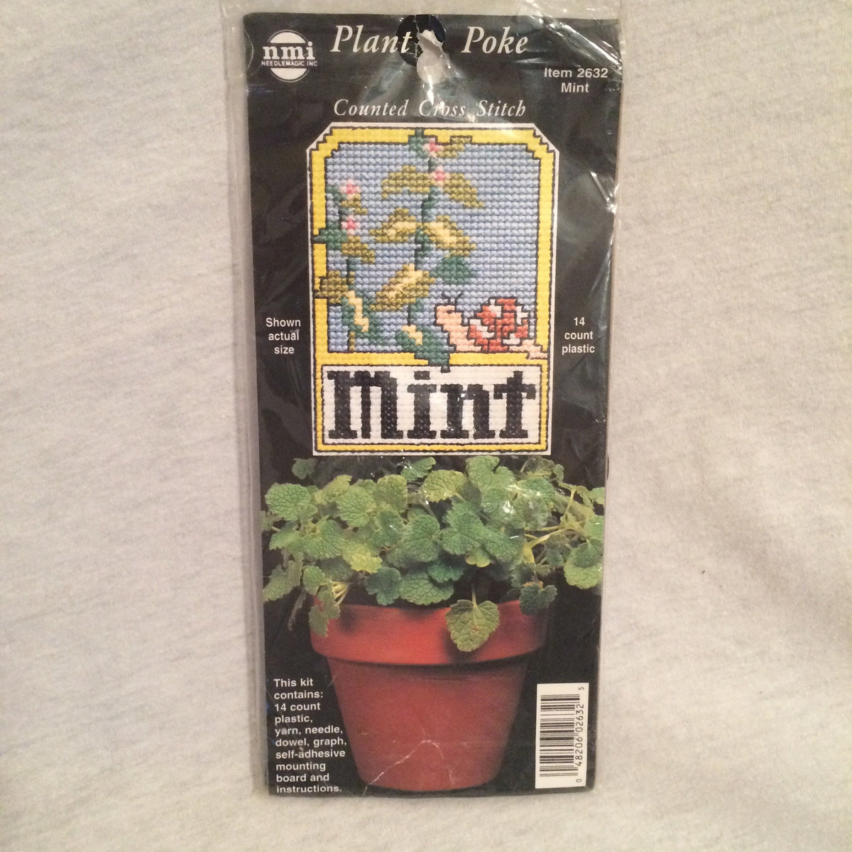 Plant Poke - Counted Cross Stitch - Mint
