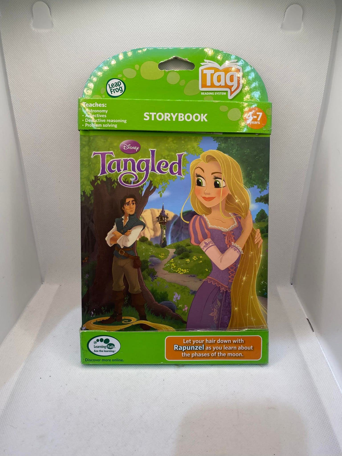 LeapFrog Tag Activity Storybook Disney Tangled: Interactive-Learning Storybook, Small, Green, Purple, Kid, 1 Player, No Batteries Required