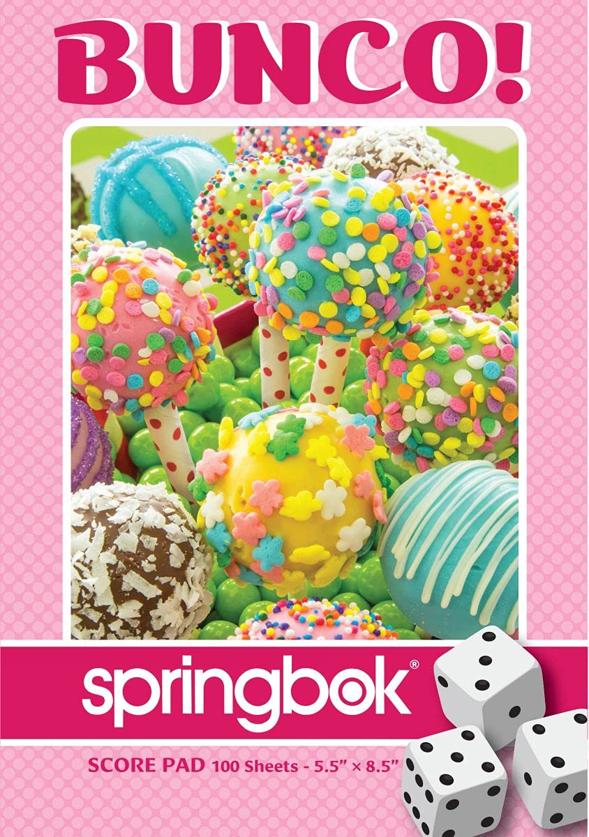 Springbok Cake Pops Bunco Score Pads Playing Cards Accessory