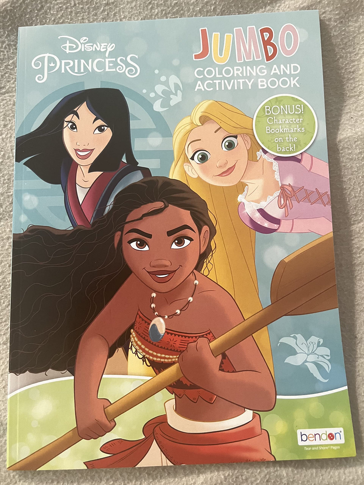 Bendon Disney Princess Jumbo Coloring and Activity Book with Princess Tiana and Ariel