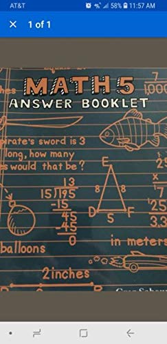 math 5 answer booklet textbook by Greg Sabouri