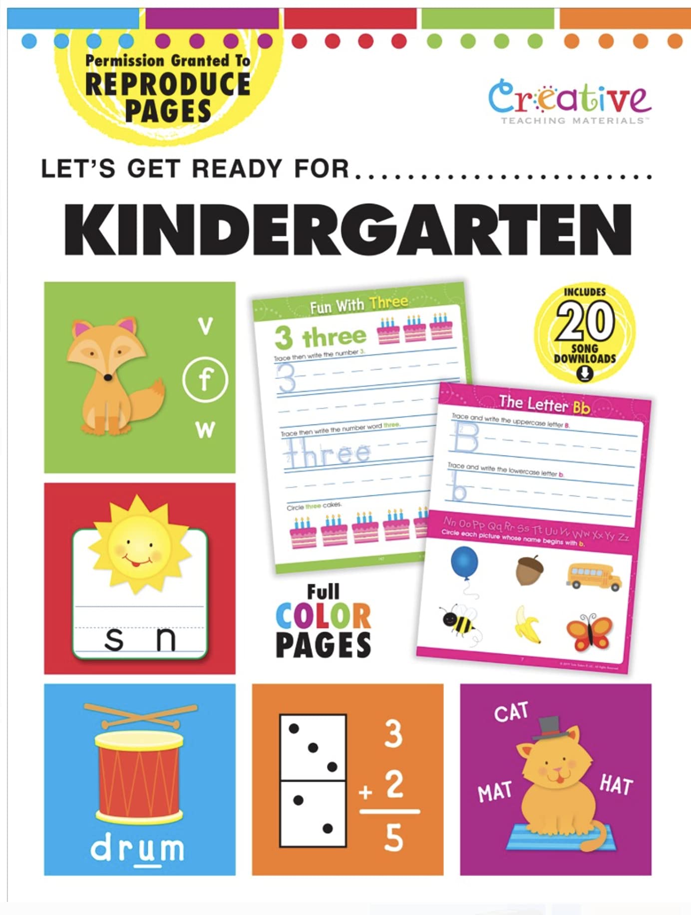 Creative Teaching Materials Let's Get Ready for Kindergarten Workbook,Educational Activity Book,White