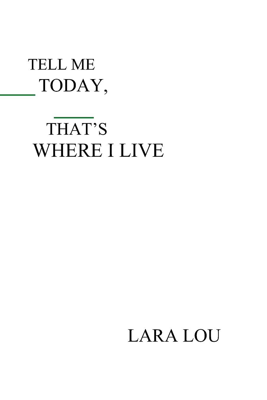 Tell Me Today, That's Where I Live