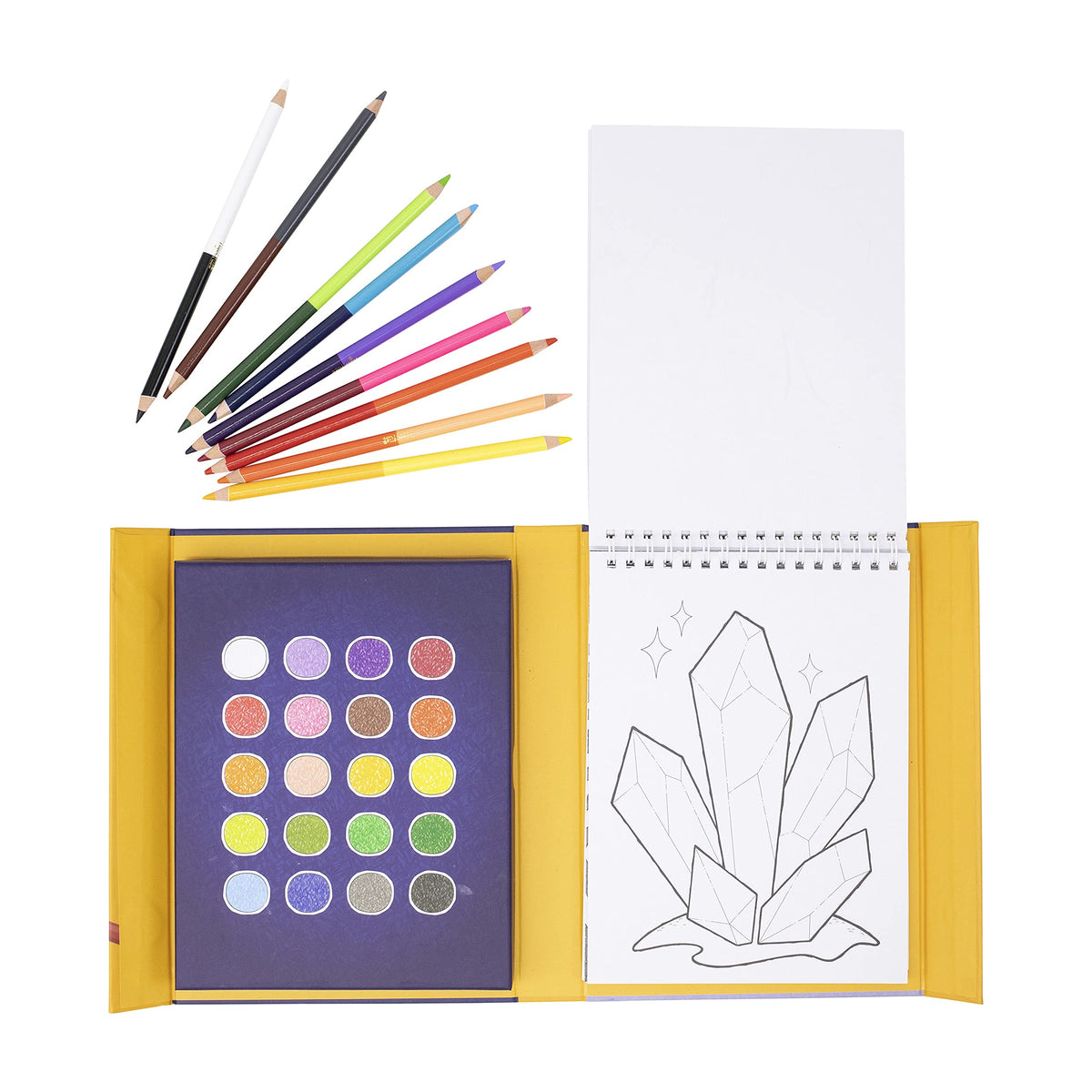 Tiger Tribe Pencil Art – Blend and Shade Drawing Set - Take Along Art Kit - All Supplies Included - Magnetic Case - Ages 8+ - 60649