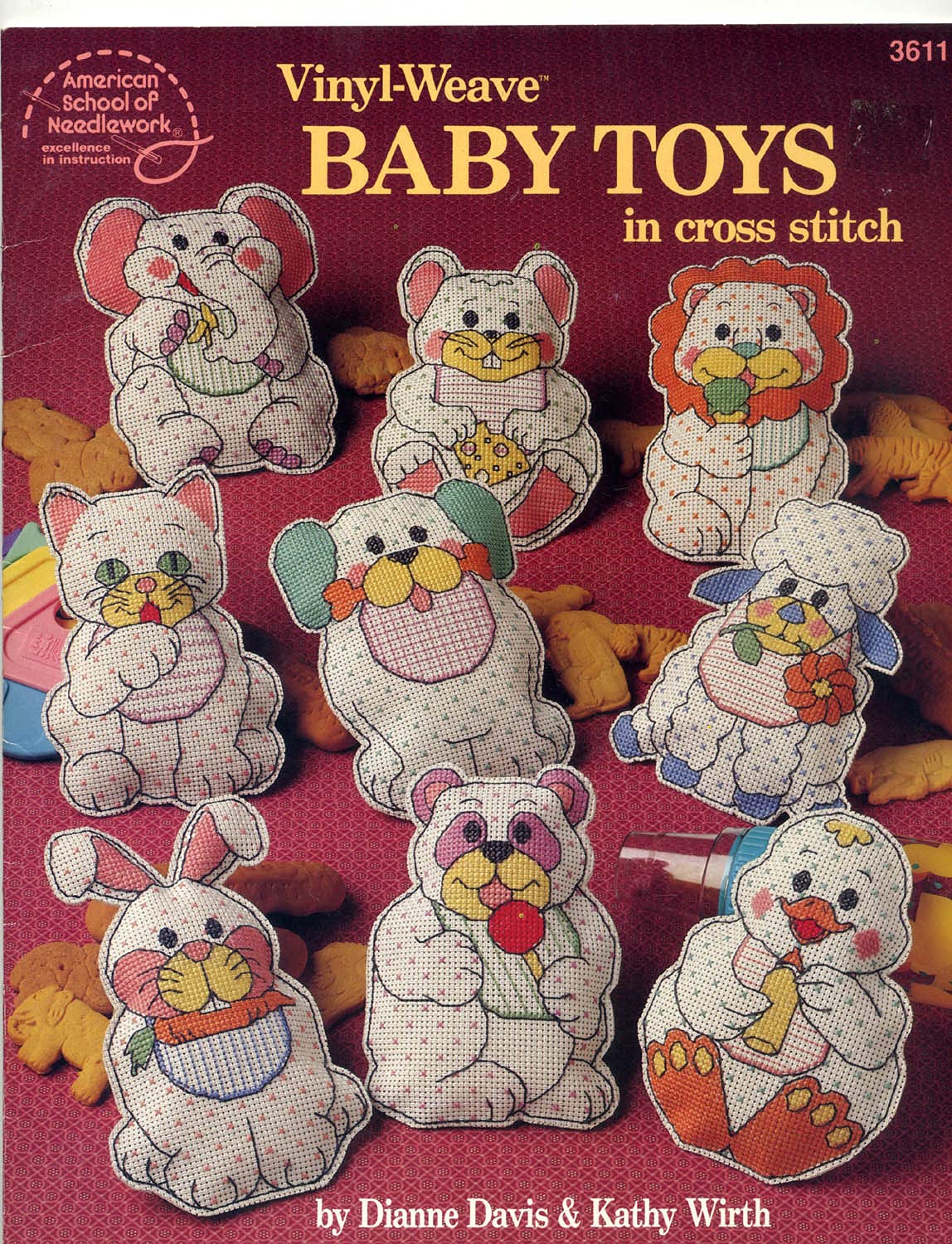 Vinyl-Weave Baby Toys in Cross Stitch