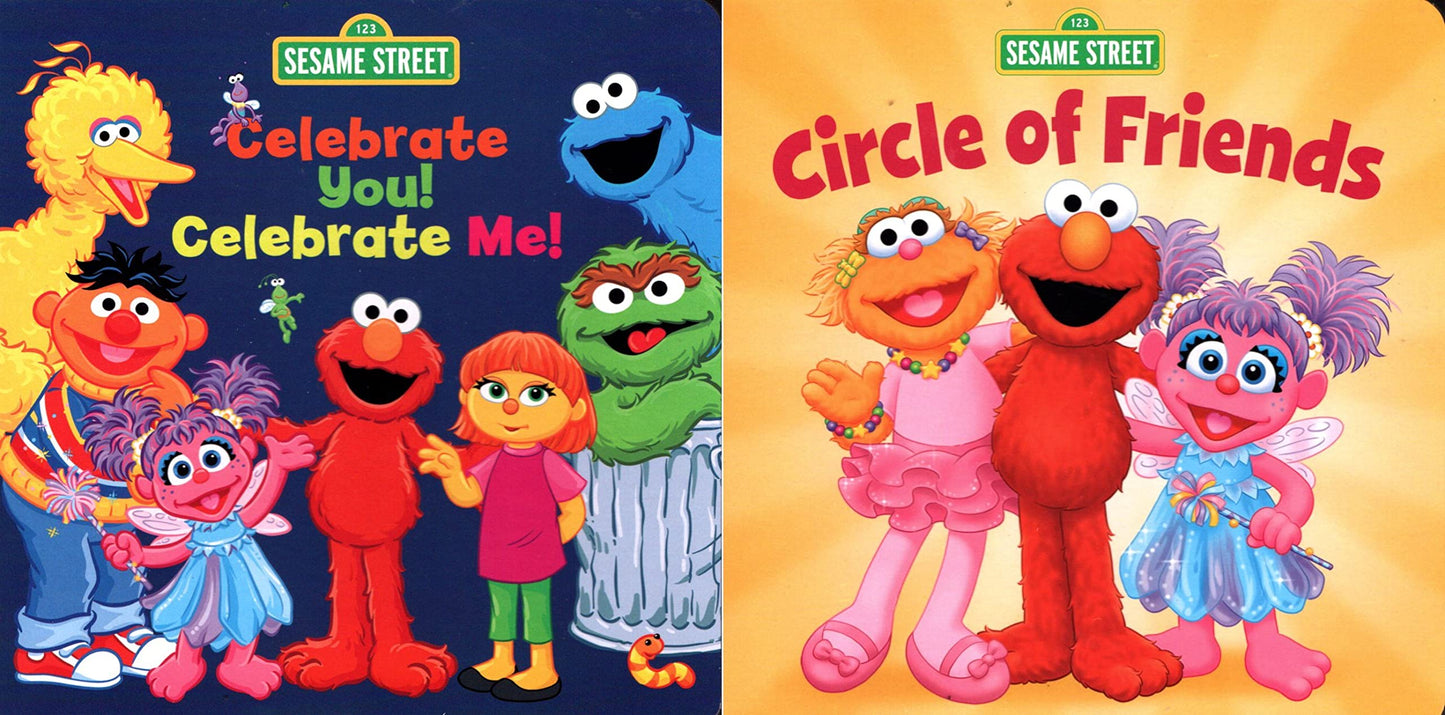 Sesame Street - Celebrate You! Celebrate Me! and Circle of Friends - Children's Board Book (Set of 2 Books)