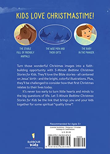 5-Minute Bedtime Christmas Stories for Kids