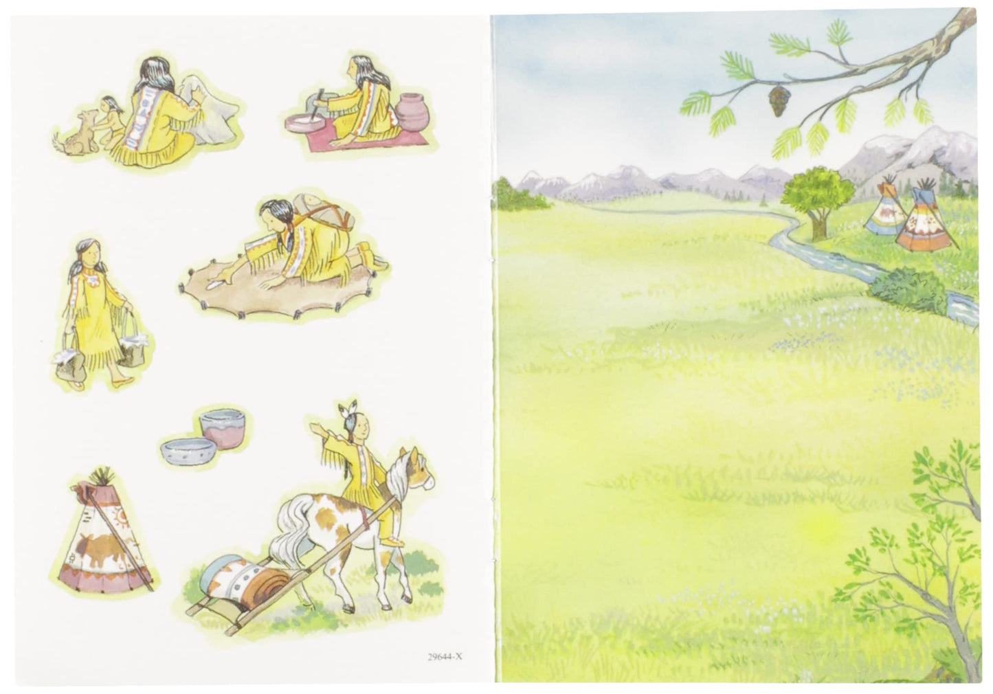 Indian Village Sticker Activity Book (Dover Little Activity Books Stickers)