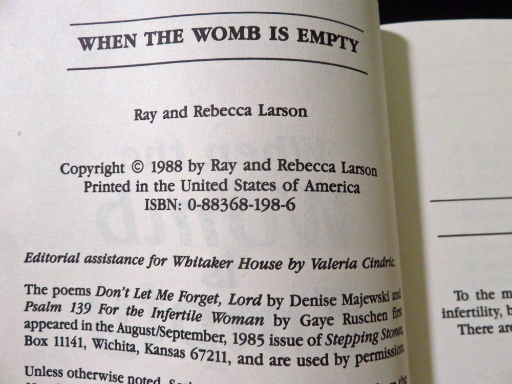 When the Womb Is Empty: A Positive Approach to Infertility