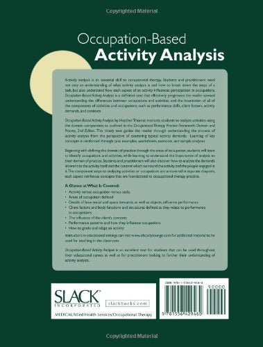 Occupation-Based Activity Analysis