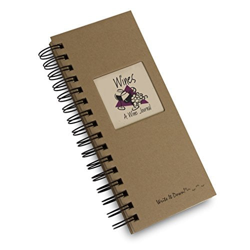 Wine, A Wine Journal - MID Size Natural Kraft Brown (guided format to record all of your wine experiences)